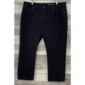 George Regular Fit Straight Leg Black Jeans Men's Size 46x30 (Fit 44x29)